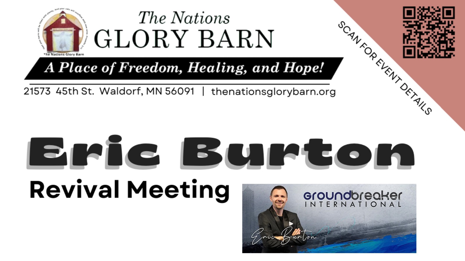 Revival Meeting with Eric Burton - Groundbreaker International