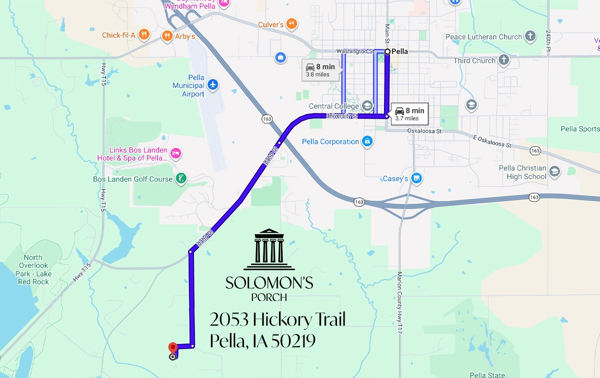 Solomon's Porch - 2053 Hickory Trail, Pella Iowa Solomon's Porch - 2053 Hickory Trail, Pella Iowa